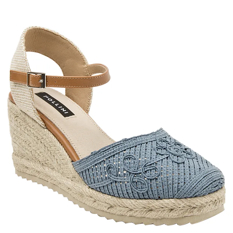 POLLINI - Sandalia Casual Mujer Azul Pollini