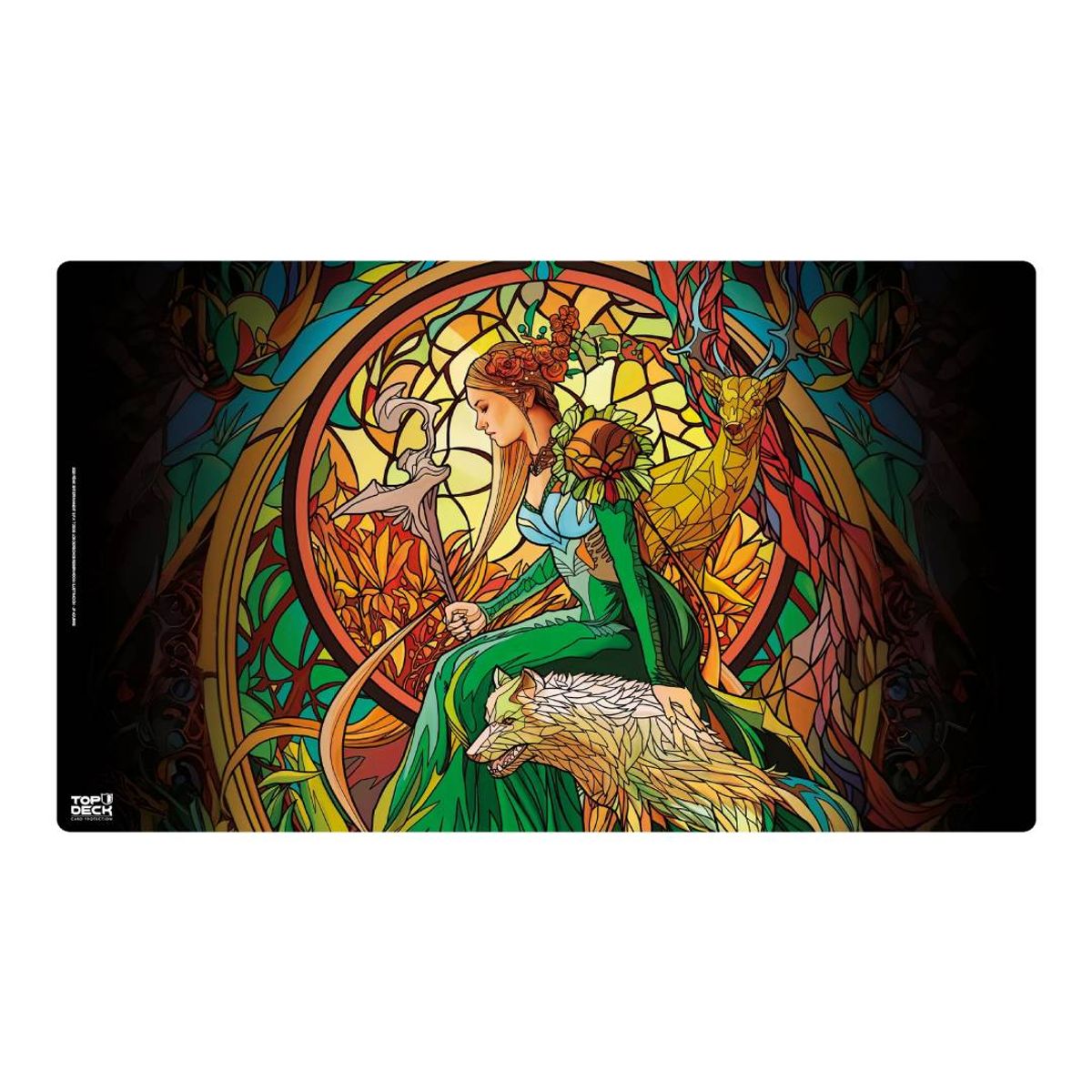 GENERICO - Playmat Topdeck Colección Vitrales - Druida