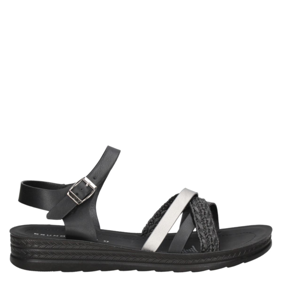 BRUNO ROSSI - Sandalia Casual Mujer Negro Bruno Rossi
