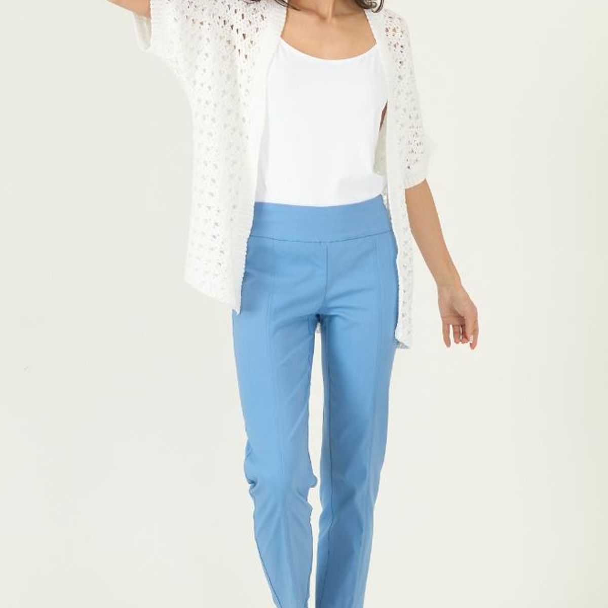 PRIVILEGE - Tapado tejido blanco 2962