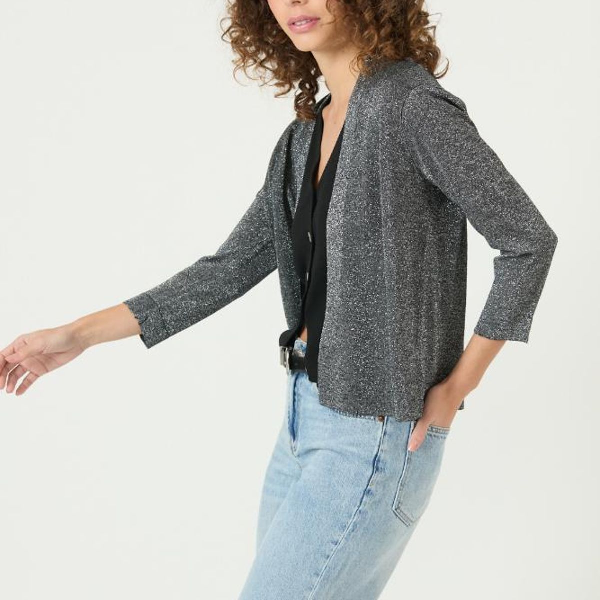 PRIVILEGE - Tapado tejido negro PRIVILEGE 3389