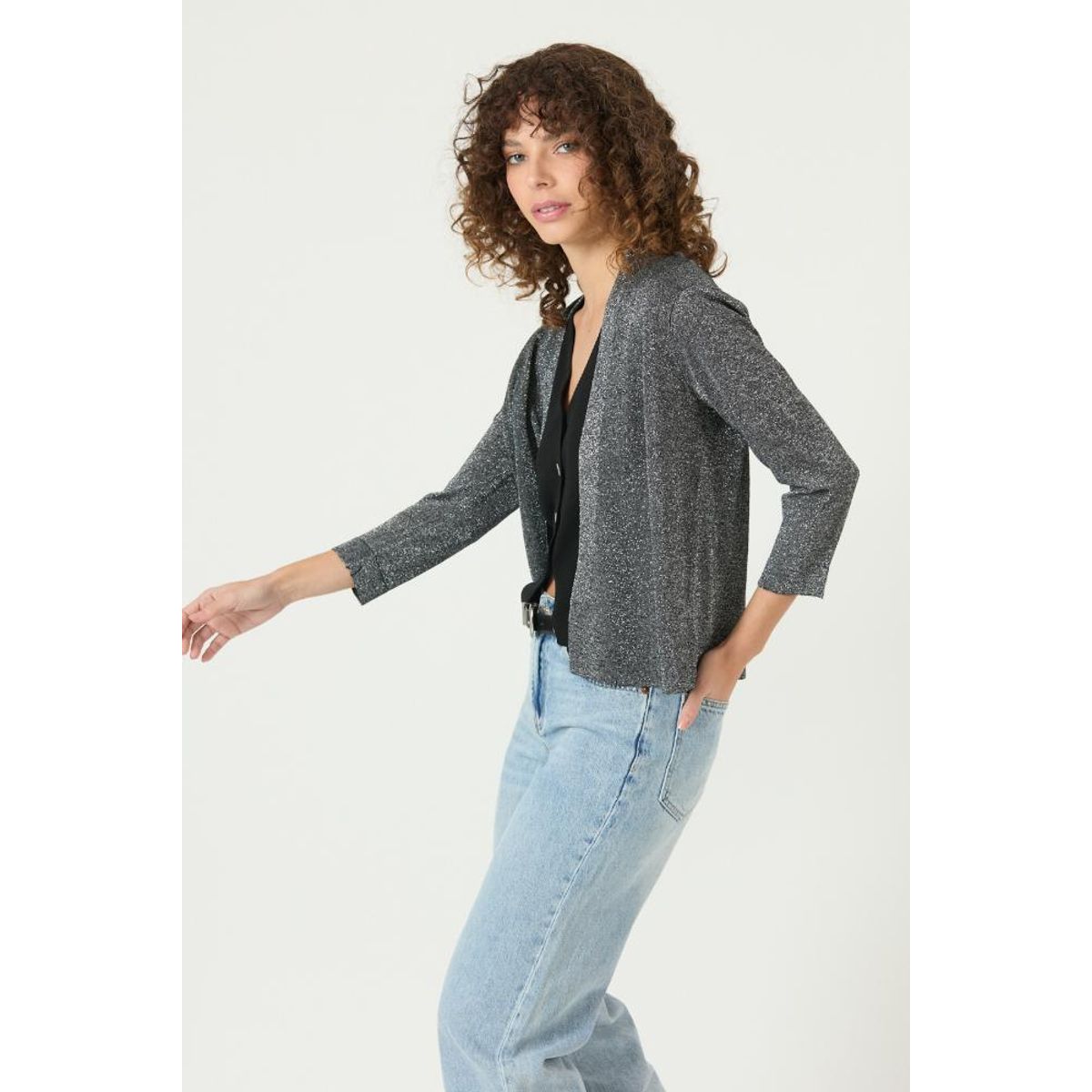 PRIVILEGE - Tapado tejido negro PRIVILEGE 3389