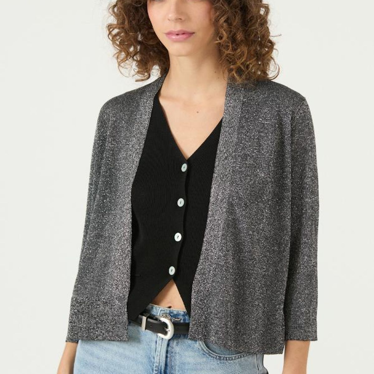 PRIVILEGE - Tapado tejido negro PRIVILEGE 3389