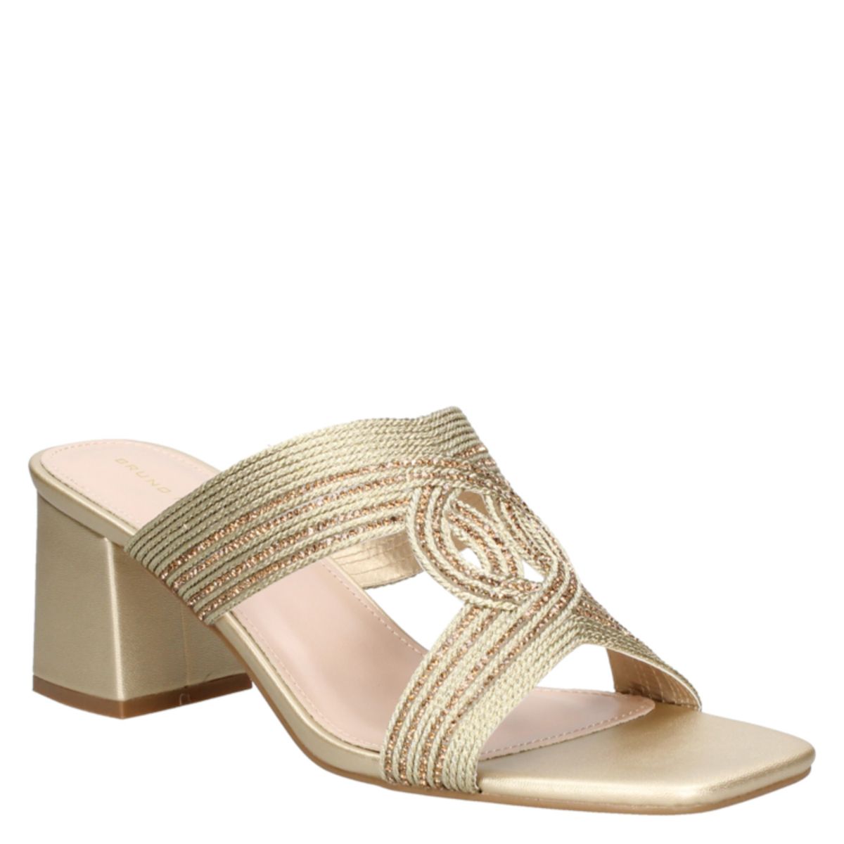 BRUNO ROSSI - Sandalia Casual Mujer Dorado Bruno Rossi