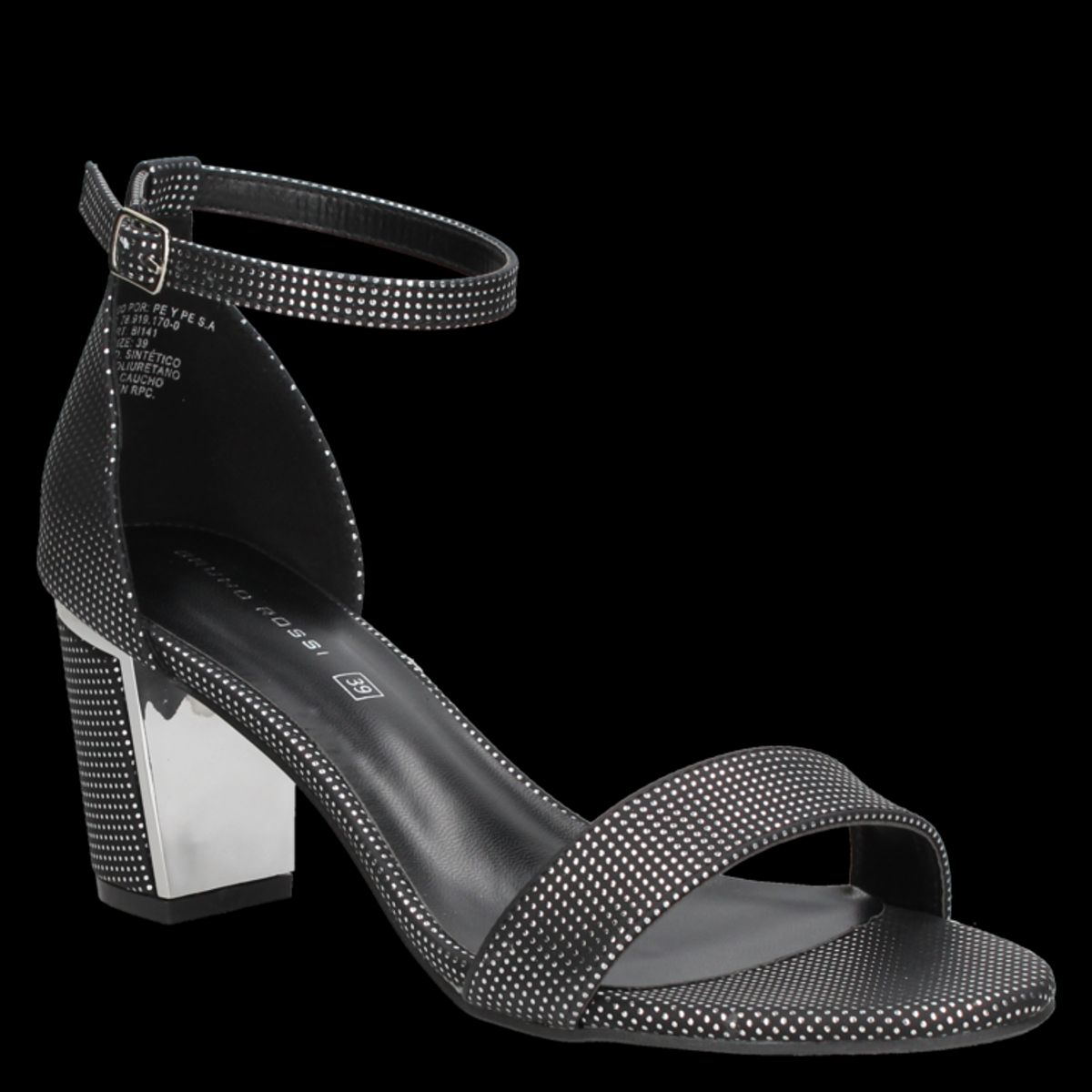 BRUNO ROSSI - Sandalia Casual Mujer Negro Bruno Rossi