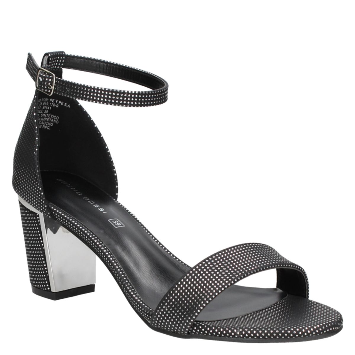 BRUNO ROSSI - Sandalia Casual Mujer Negro Bruno Rossi