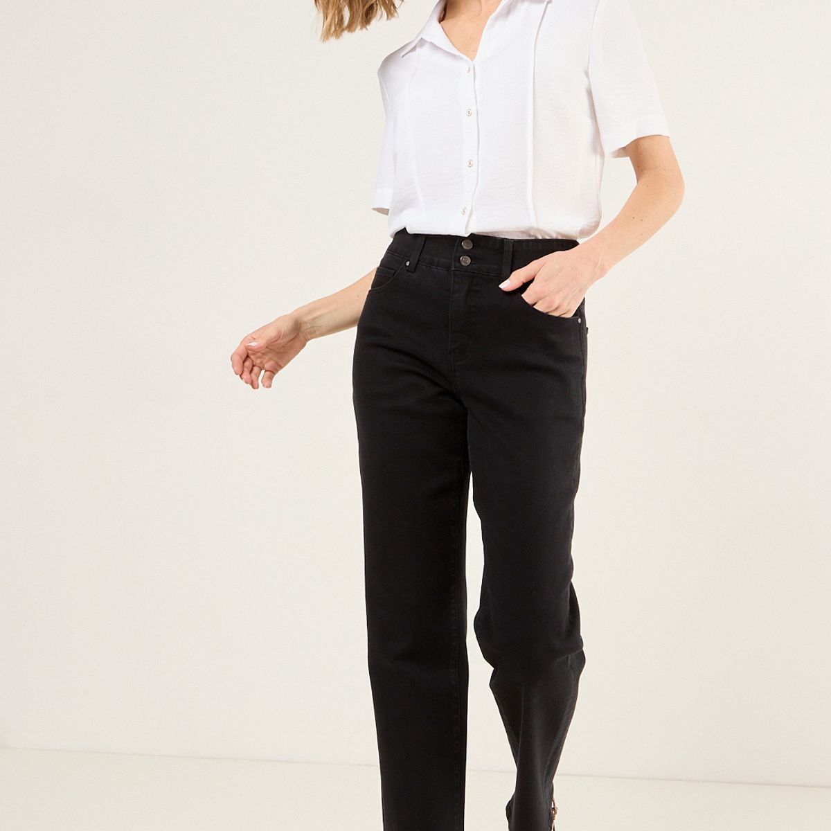 MA GRIFFE - Jeans Mujer Negro Magriffe