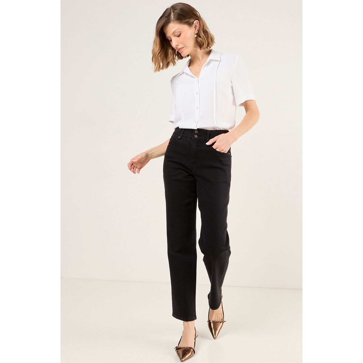 MA GRIFFE - Jeans Mujer Negro Magriffe