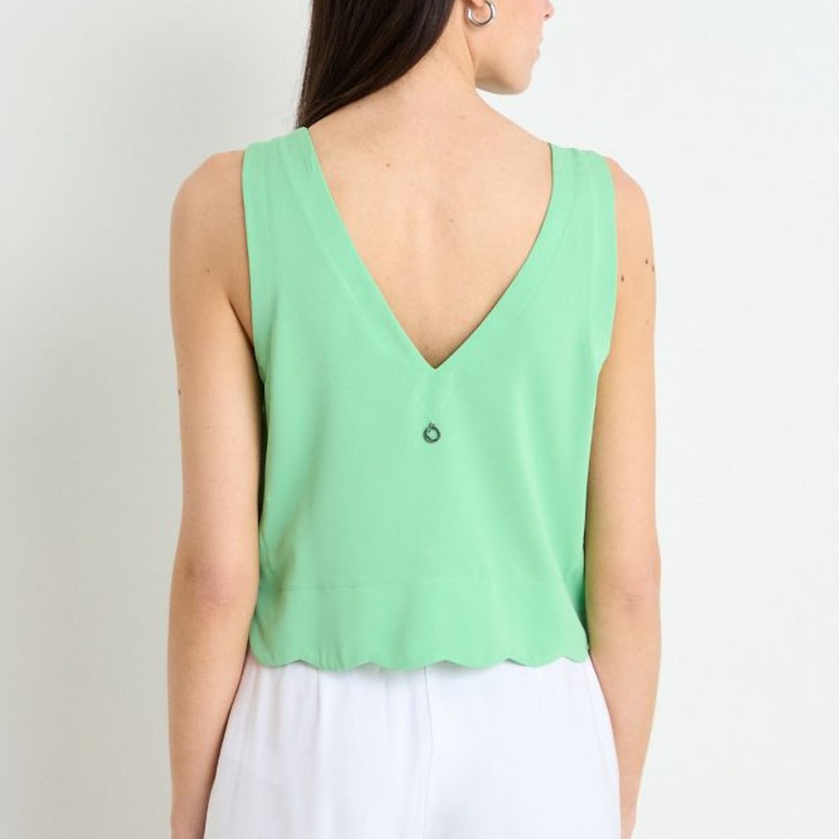 IO - Blusas Sin Manga Mujer Verde Oliva Io