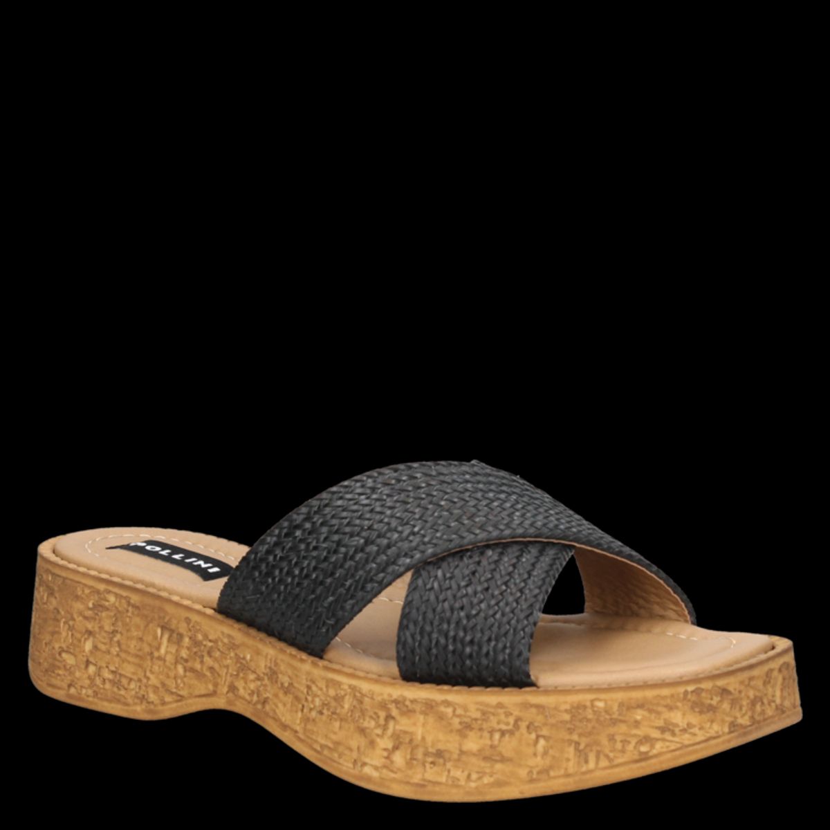 POLLINI - Sandalia Casual Mujer Negro Pollini