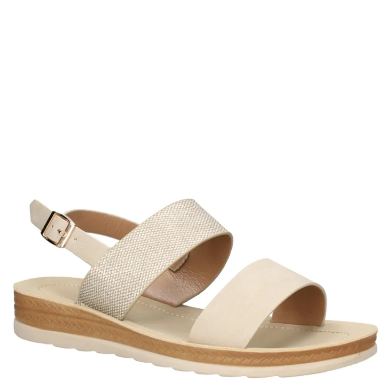 BRUNO ROSSI - Sandalia Casual Mujer Beige Bruno Rossi