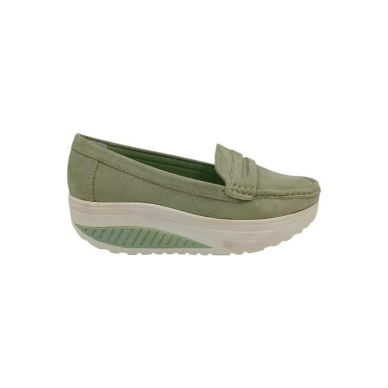 HERIEL - Mocasín Verde Bajo Mujer