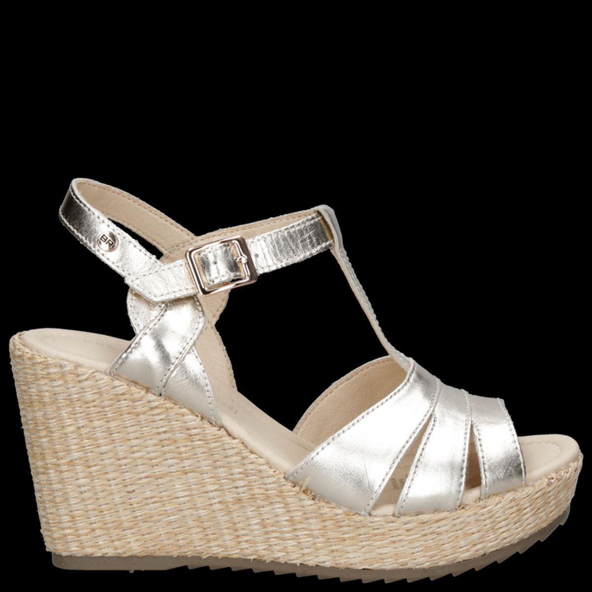 BRUNO ROSSI - Sandalia Casual Mujer Dorado Bruno Rossi