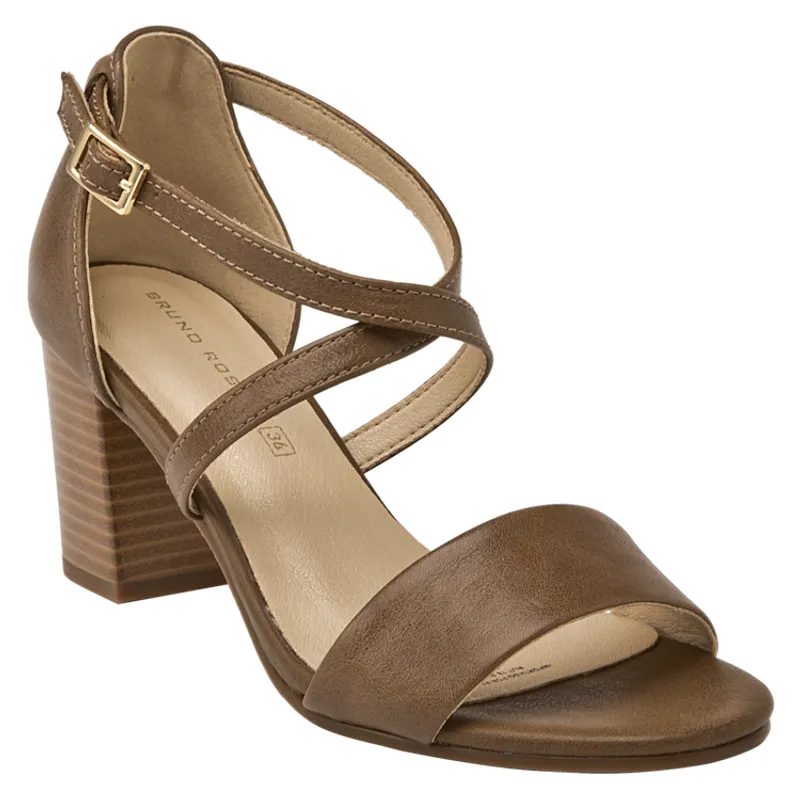 BRUNO ROSSI - Sandalia Casual Mujer Marrón Bruno Rossi
