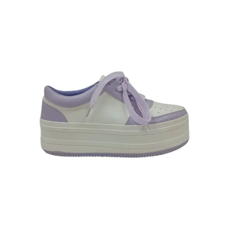 HERIEL - Zapatilla Lila Plataforma Mujer