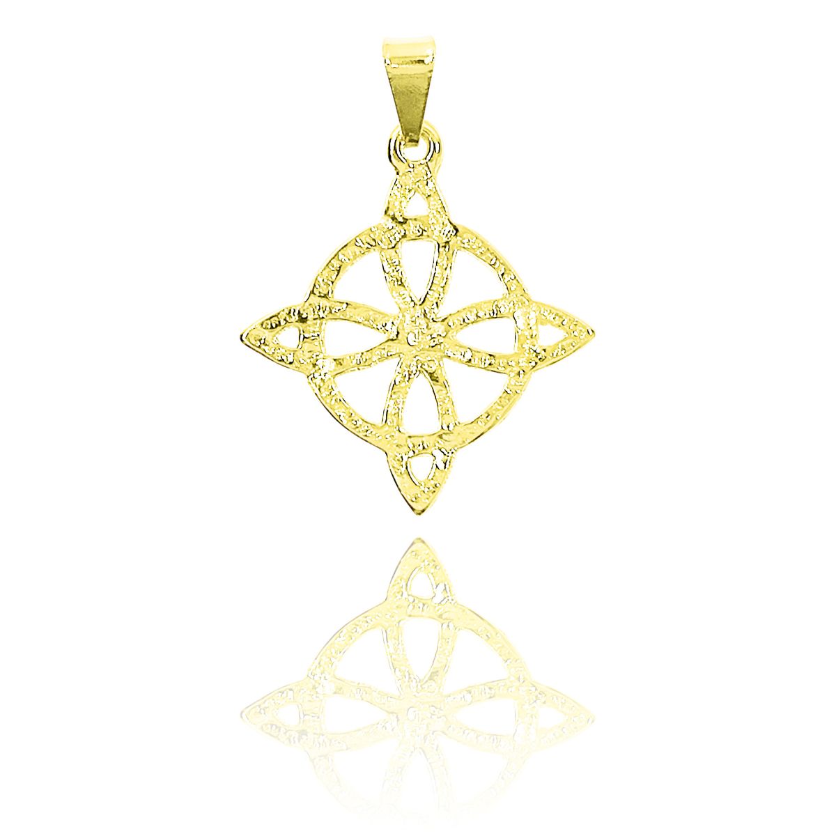 COGGIOLA - Colgante Nudo De Bruja Calado Texturado Enchapado Oro 18K