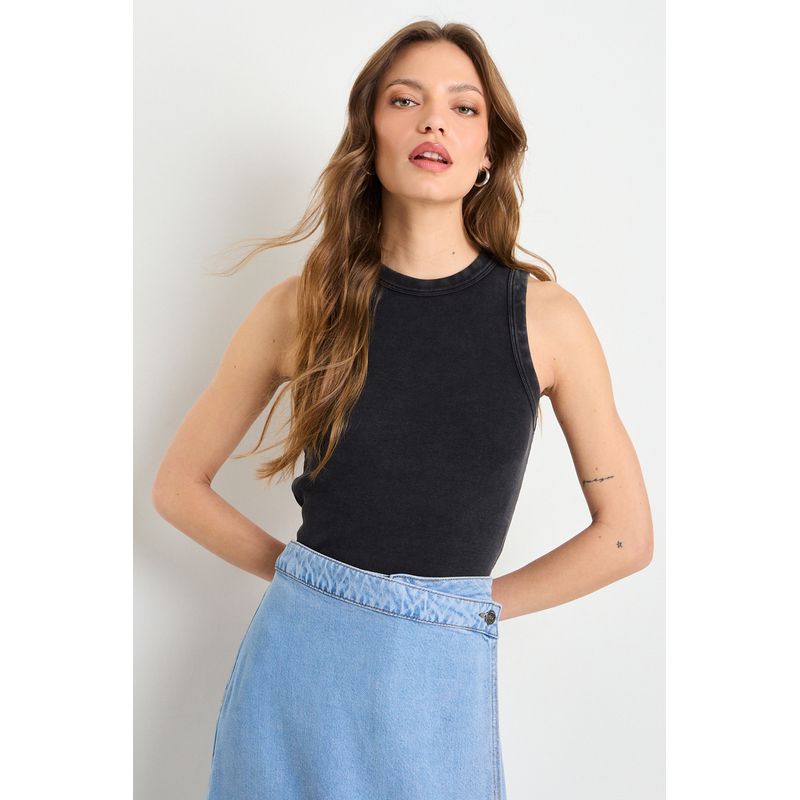 IO - Polera Lisa Mujer Negro Io