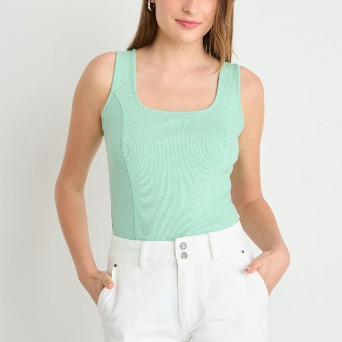 IO - Polera Lisa Mujer Verde Io