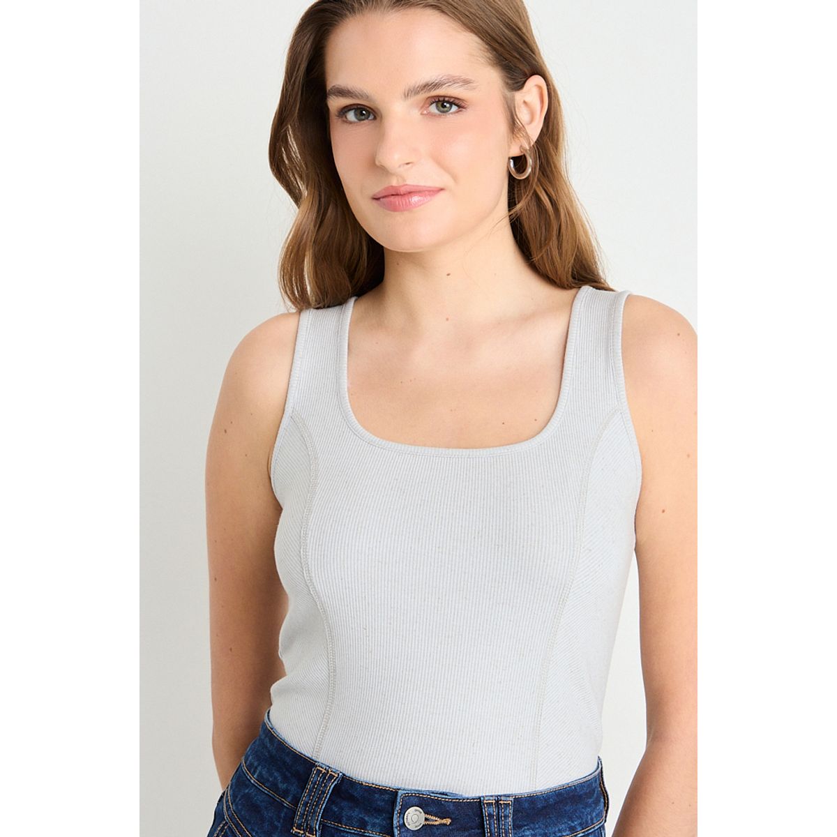 IO - Polera Lisa Mujer Gris Io