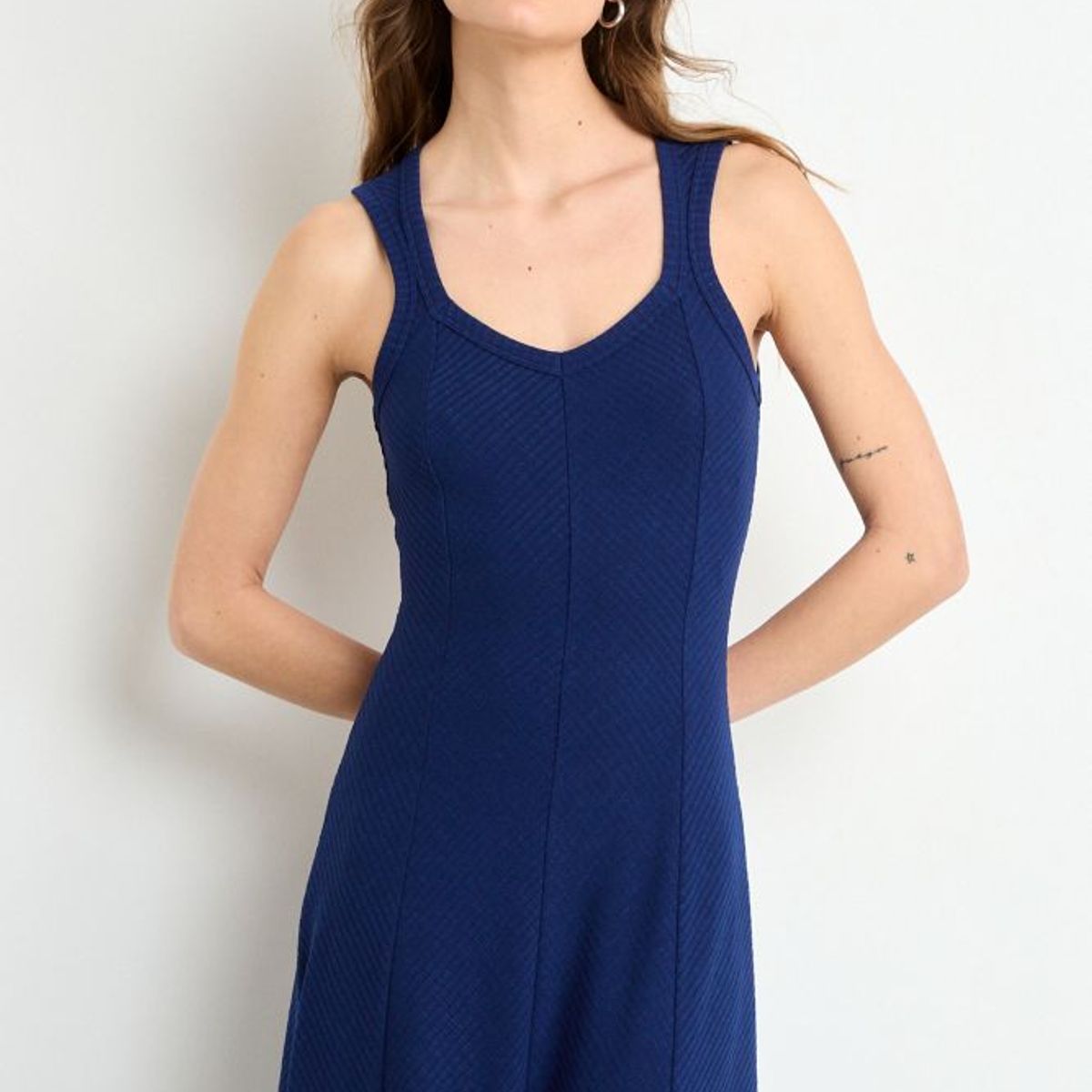 IO - Vestido Liso Largo Mujer Azul Io