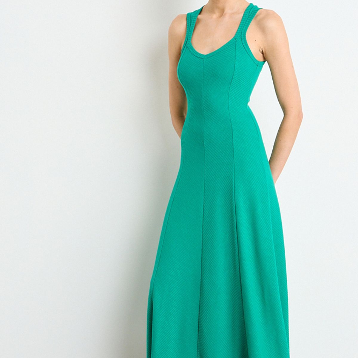 IO - Vestido Largo Mujer Verde Oliva Io