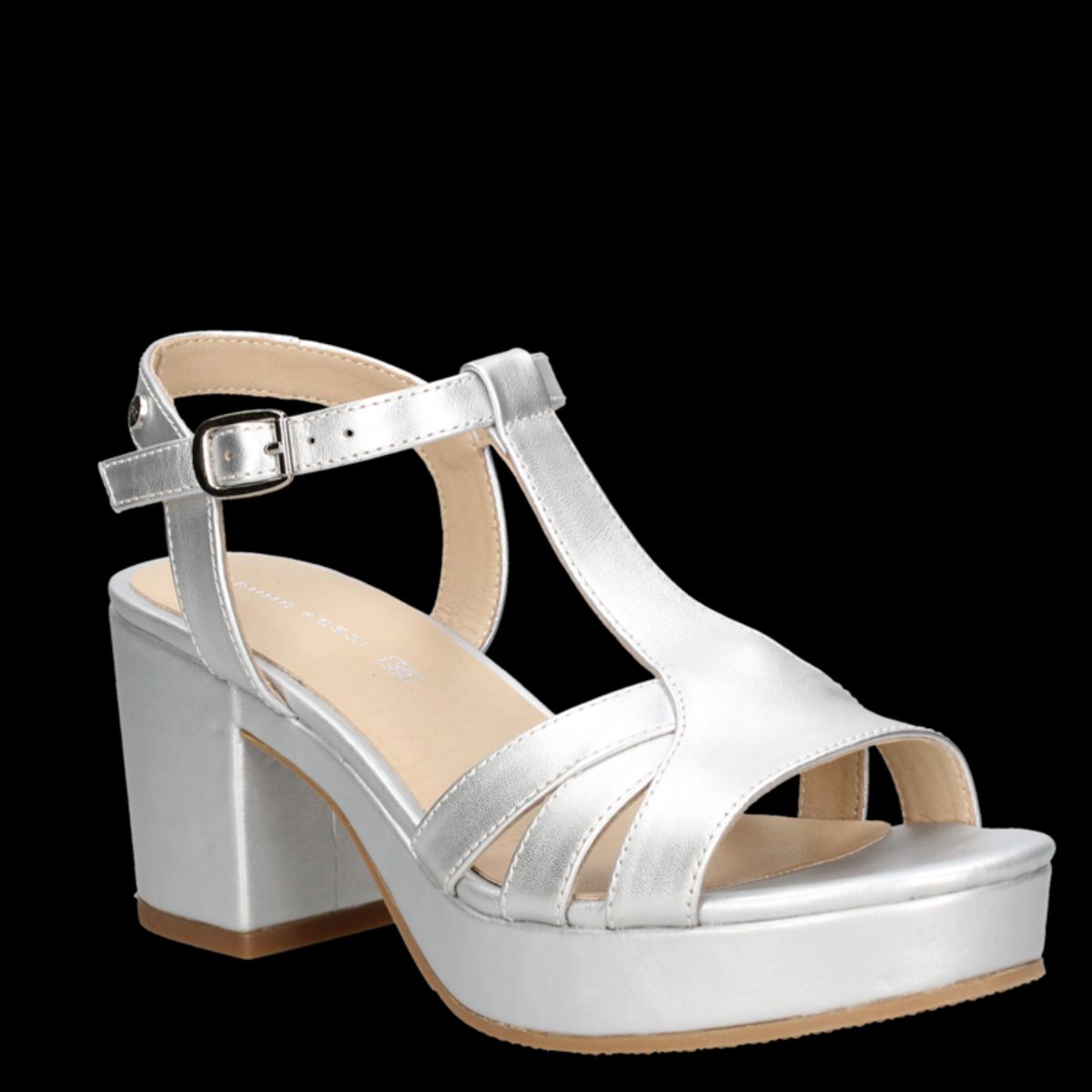 BRUNO ROSSI - Sandalia Casual Mujer Plateado Bruno Rossi