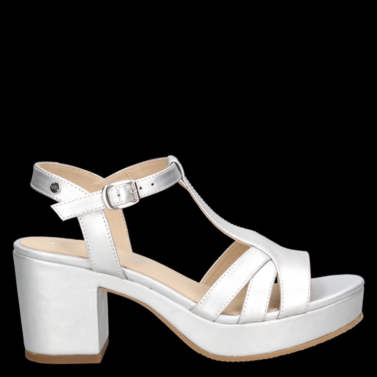 BRUNO ROSSI - Sandalia Casual Mujer Plateado Bruno Rossi