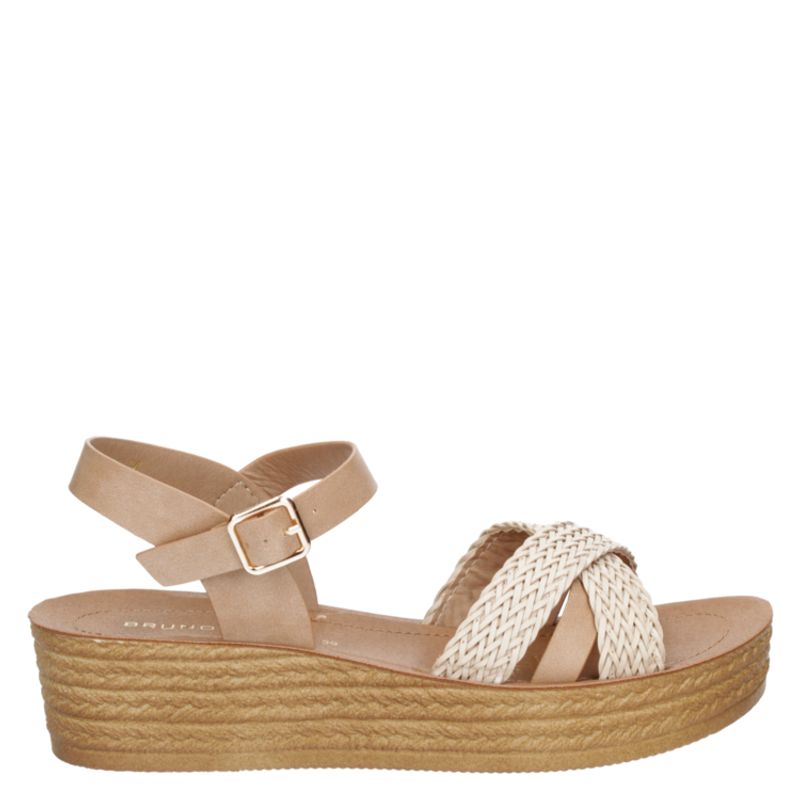 BRUNO ROSSI - Sandalia Casual Mujer Beige Bruno Rossi