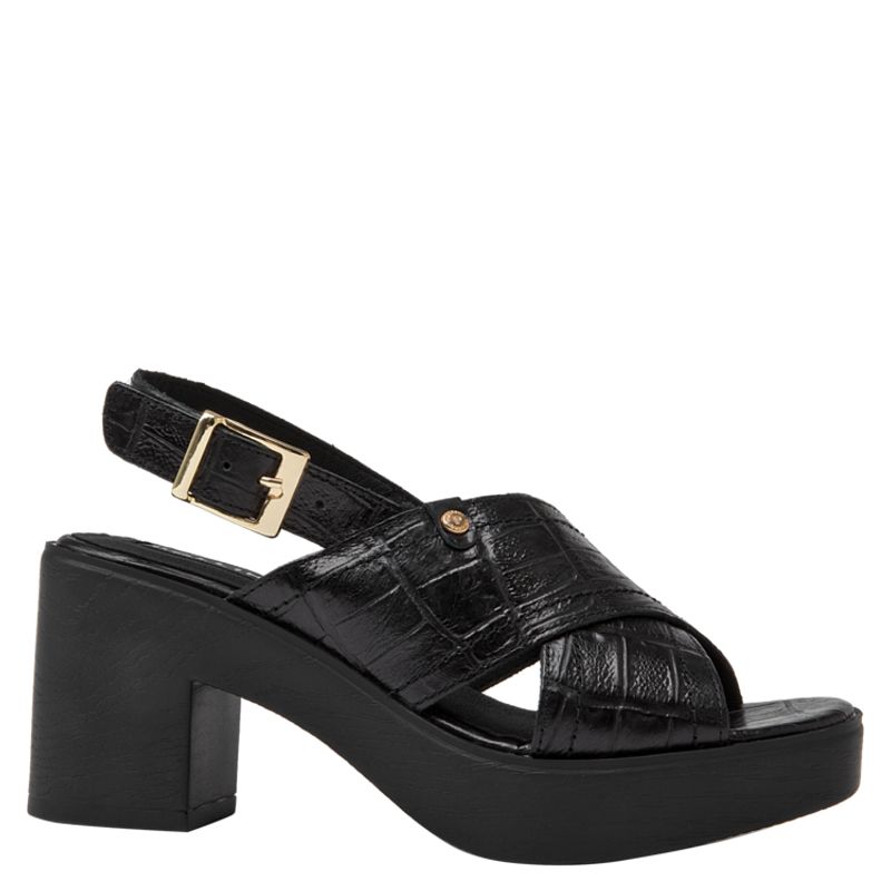 POLLINI - Sandalia Casual Mujer Negro Pollini