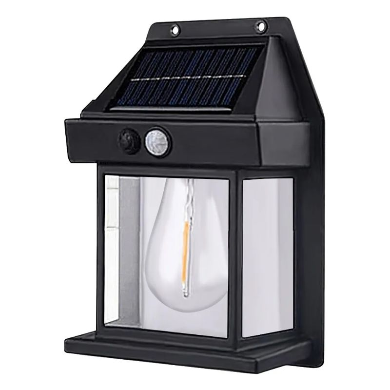 GENERICO - Farol Solar De Pared Con Sensor Movimiento Luz Cálida Exterior