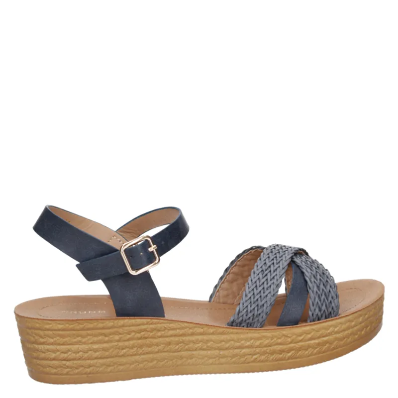 BRUNO ROSSI - Sandalia Casual Mujer Azul Bruno Rossi