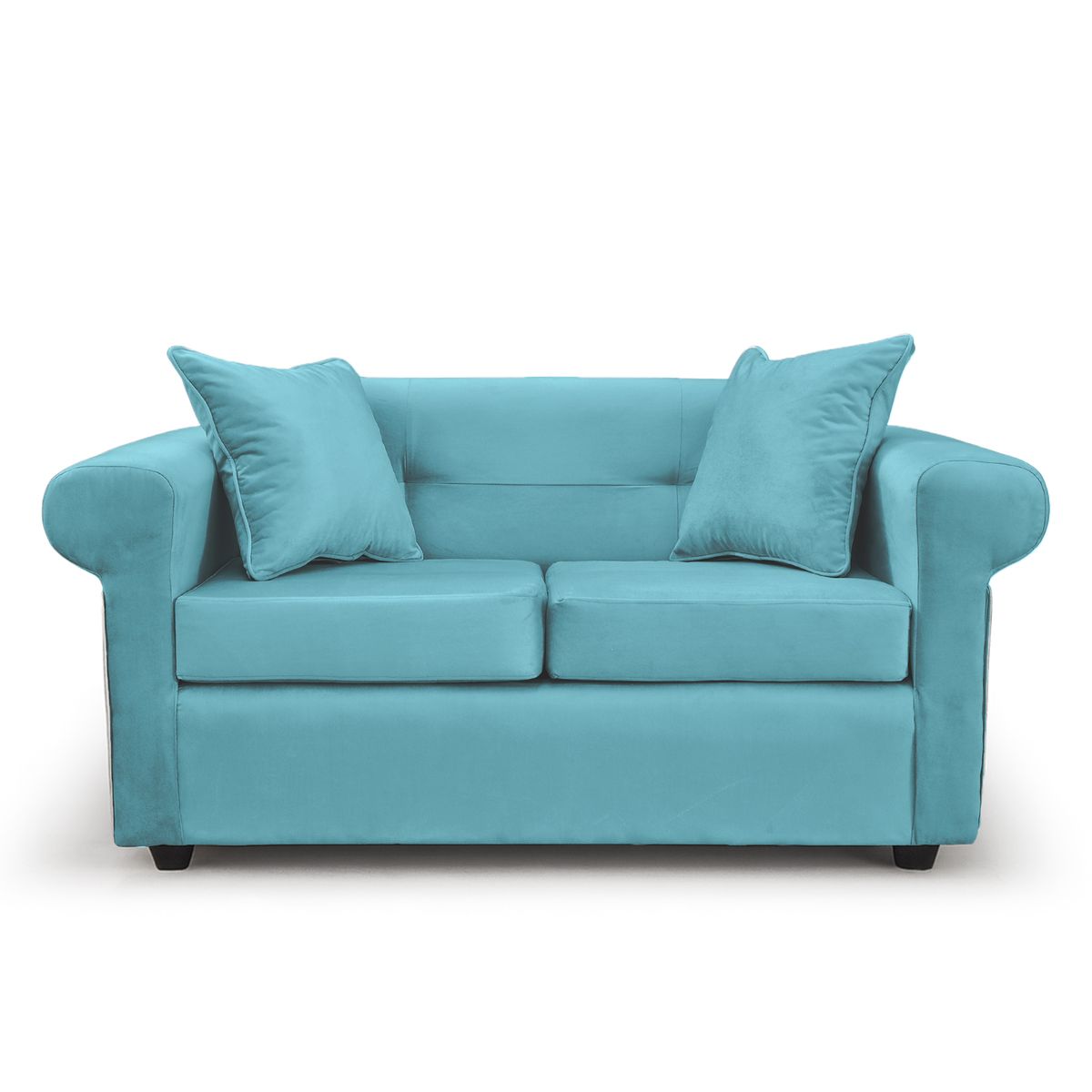 MBC - Sofa 2 Cuerpos New Barcelona Felpa Turquesa
