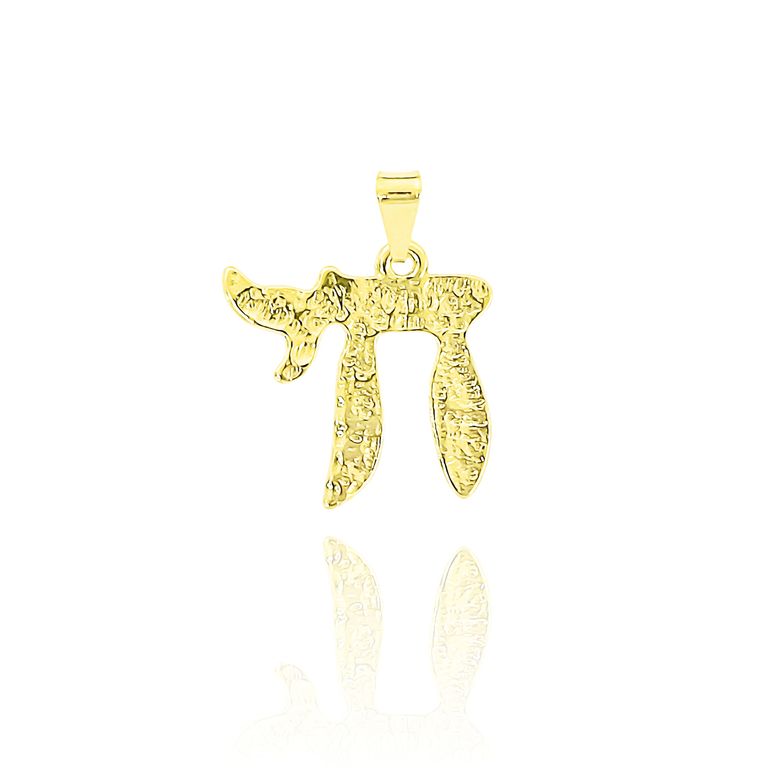 Colgante Jai Texturado Enchapado Oro 18K Dorado TALLA UNICA