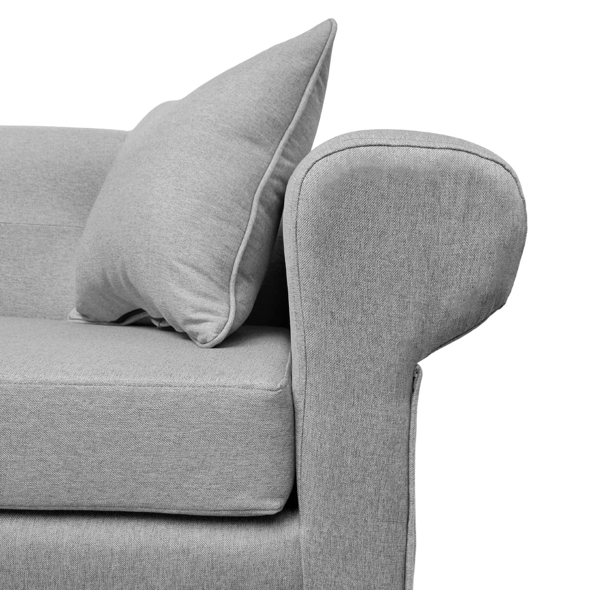 MBC - Sofá 2 Cuerpos New Barcelona Lino Gris Claro