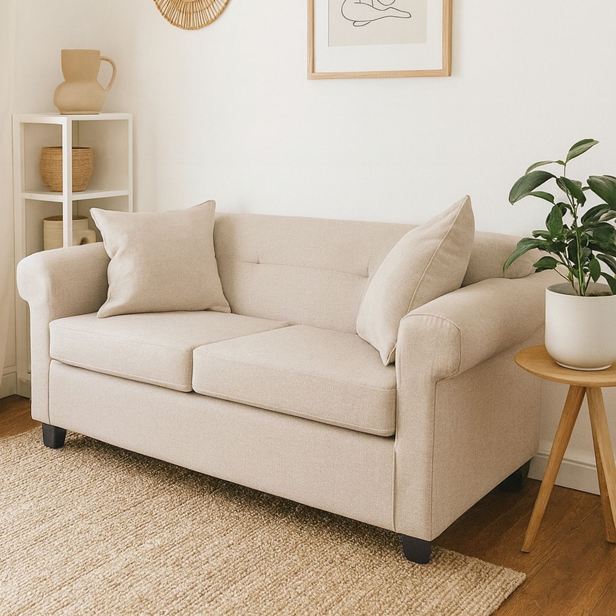 MBC - Sofá 2 Cuerpos New Barcelona Lino Beige