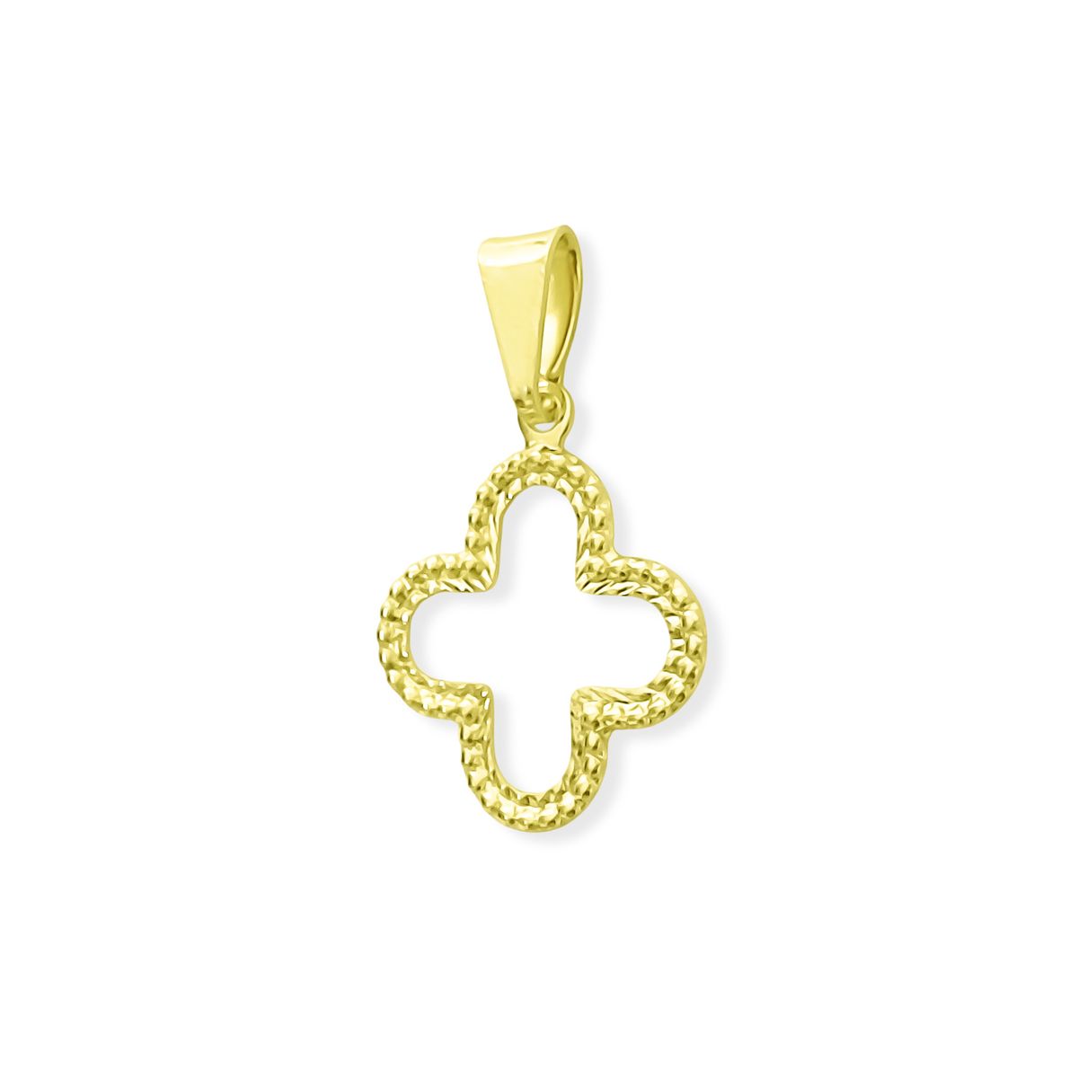 COGGIOLA - Colgante Trébol Calado Borde Enchapado Oro 18K