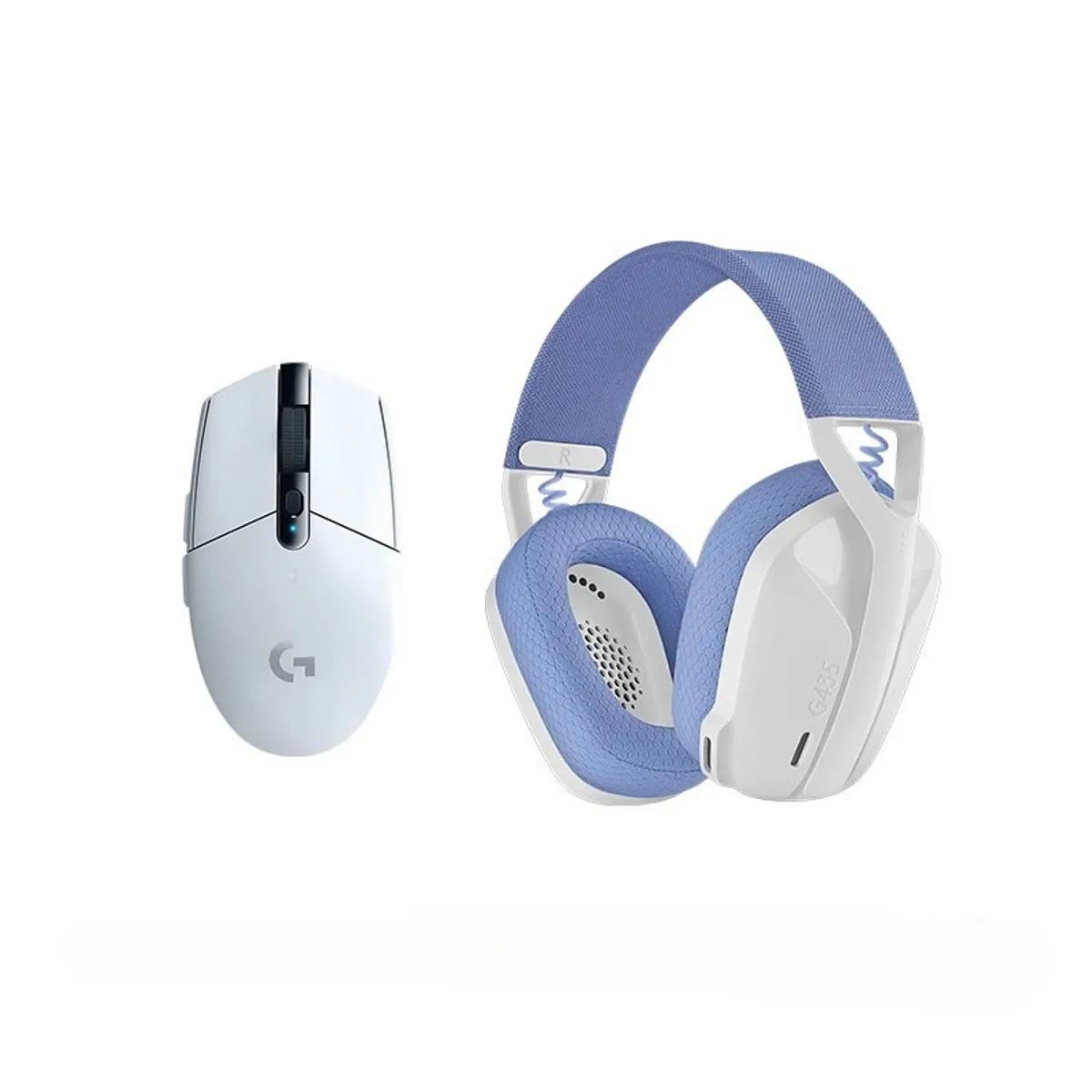 LOGITECH - Audífonos Bluetooth Logitech G435 + G304 Ratón-Blanco