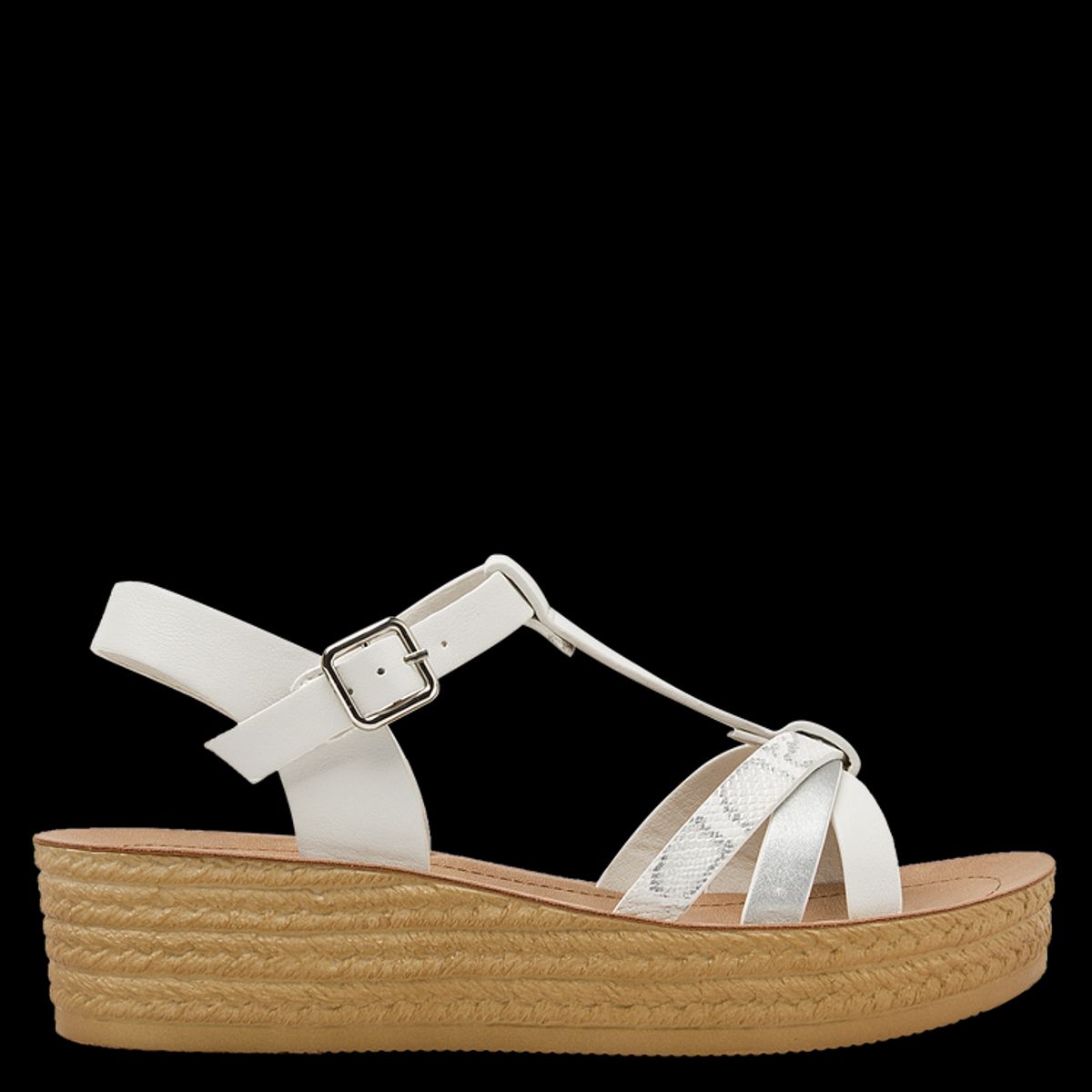 BRUNO ROSSI - Sandalia Casual Mujer Blanco Bruno Rossi