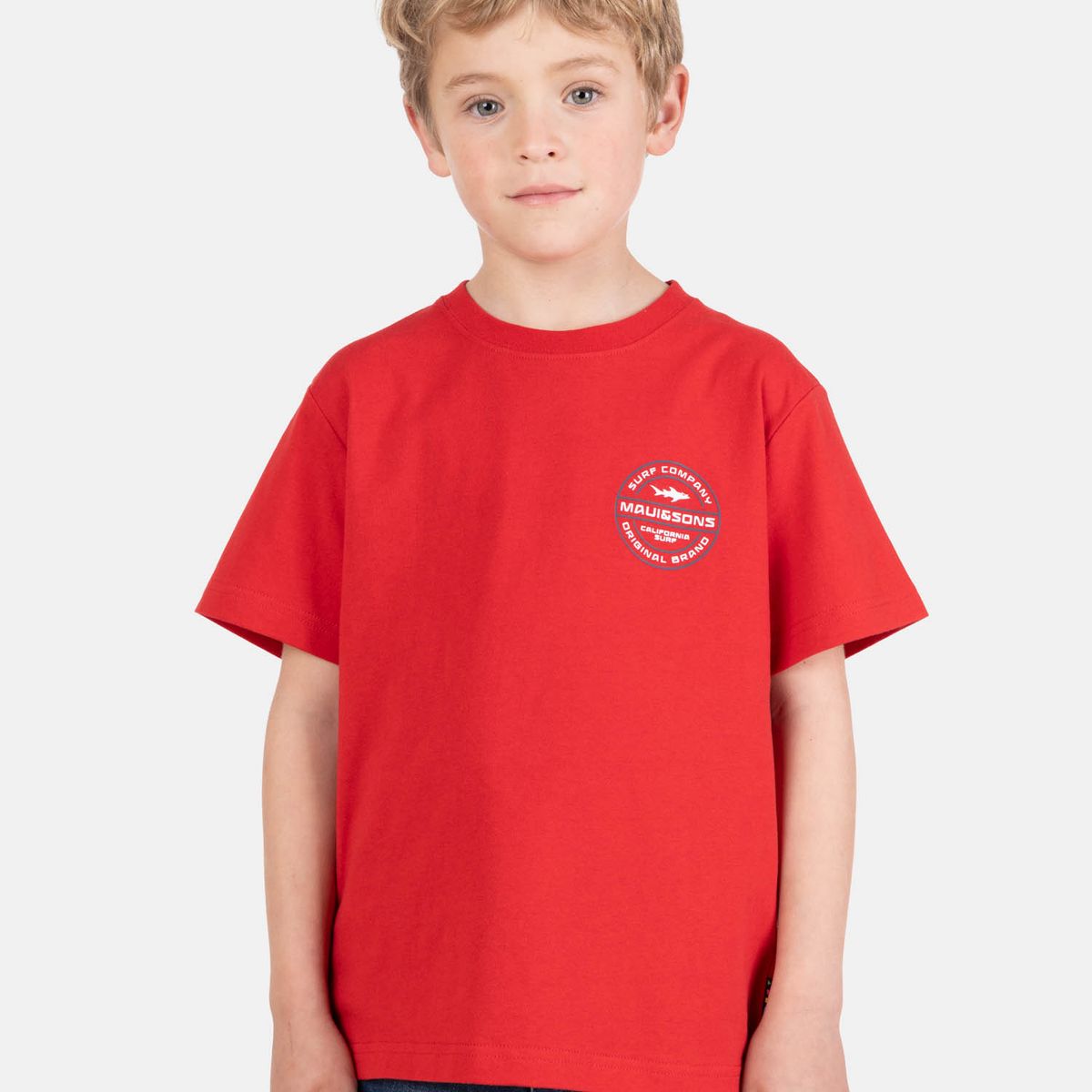 MAUI AND SONS - Polera MC SeaTribe Rojo Infantil Maui And Sons