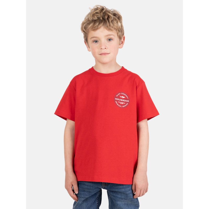 MAUI AND SONS - Polera MC SeaTribe Rojo Infantil Maui And Sons