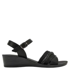 BRUNO ROSSI - Sandalia Casual Mujer Negro