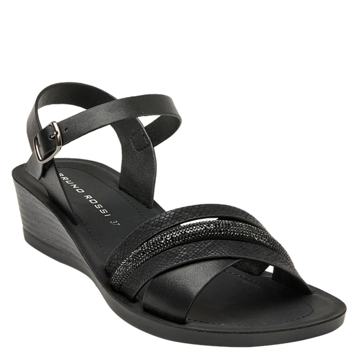 BRUNO ROSSI - Sandalia Casual Mujer Negro Bruno Rossi