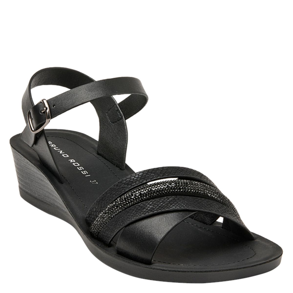 BRUNO ROSSI - Sandalia Casual Mujer Negro Bruno Rossi