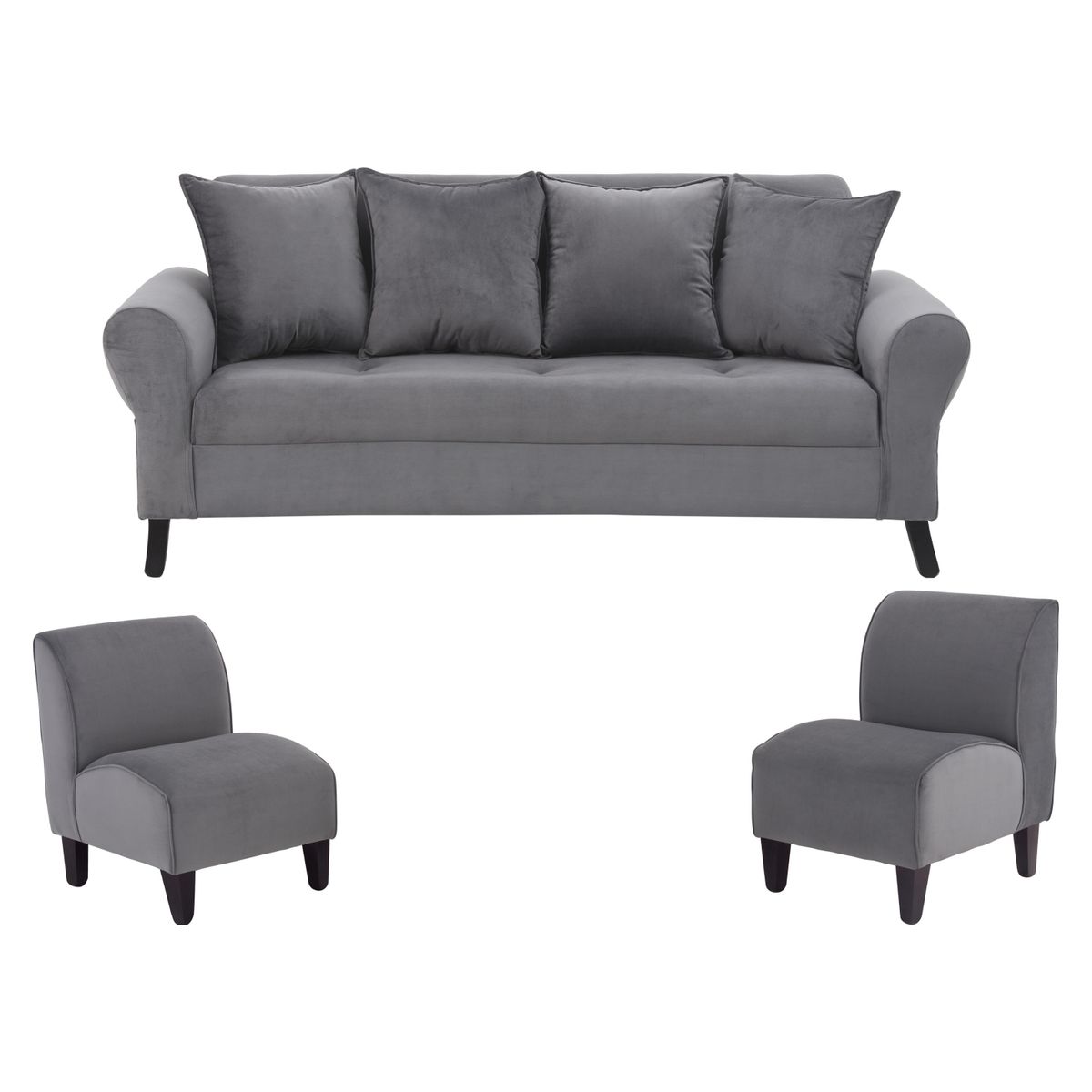 BODEVIR - Juego De Living 3-1-1 Cuerpos Lua