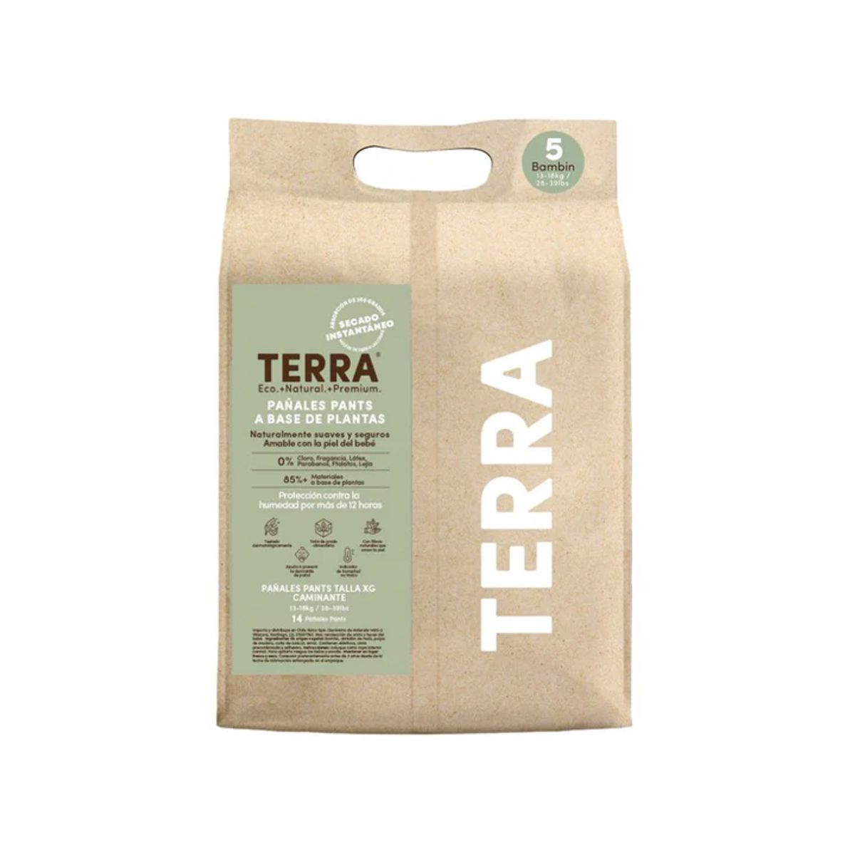 TERRA - Pants Terra Biodegradables Talla XG 14 uns