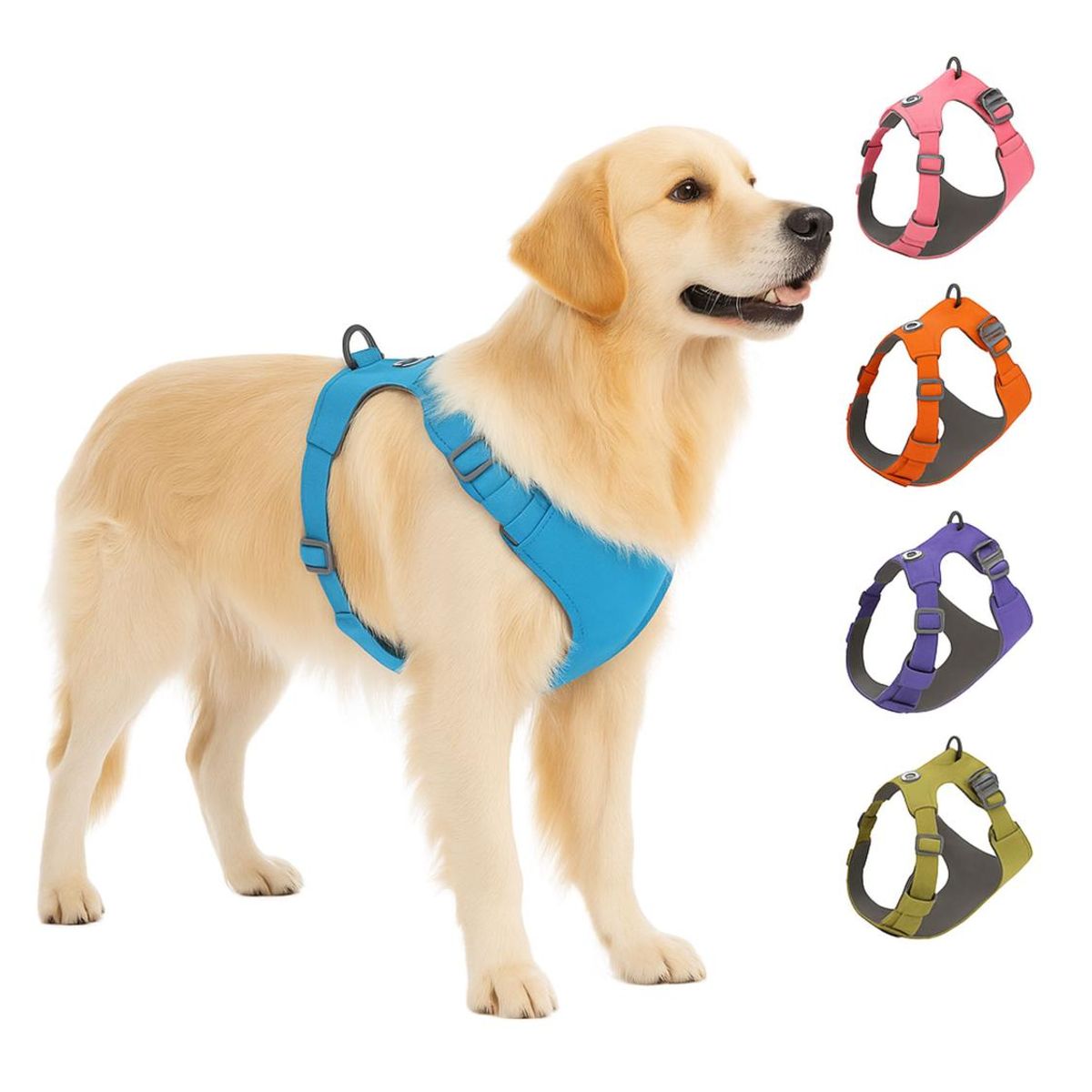 GENERICO - Arnés Antitirones Antiasfixia Para Perro Grande Talla XL - Lila - XL