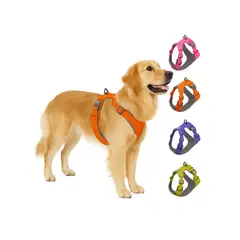 GENERICO - Arnés Antitirones Antiasfixia Para Perros Grandes Talla L - Naranja - L