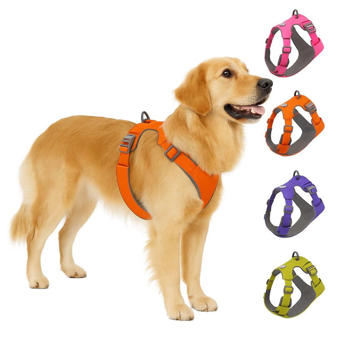 GENERICO - Arnés Antitirones Antiasfixia Para Perros Grandes Talla L - Celeste - L