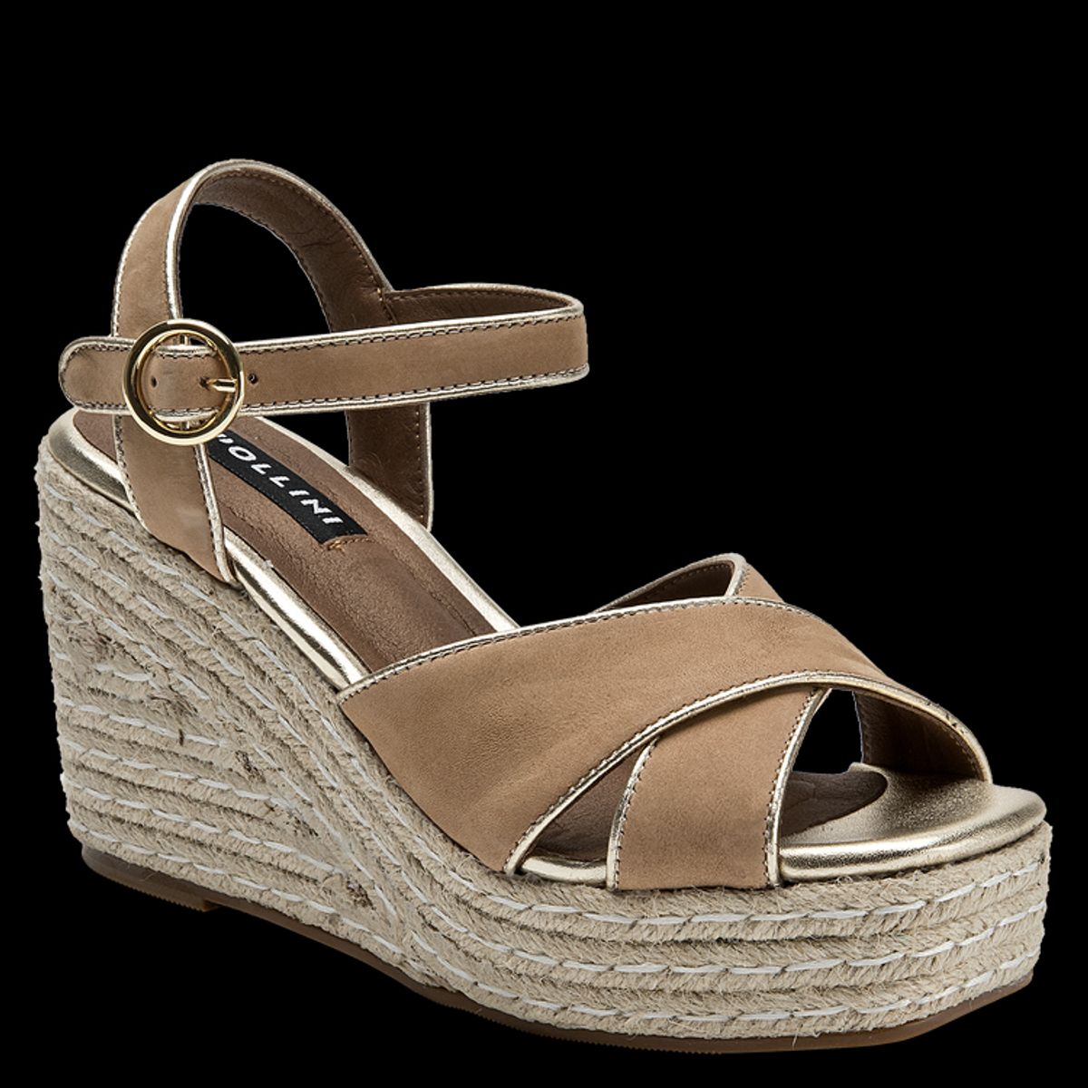 POLLINI - Sandalia Casual Mujer Marrón Pollini