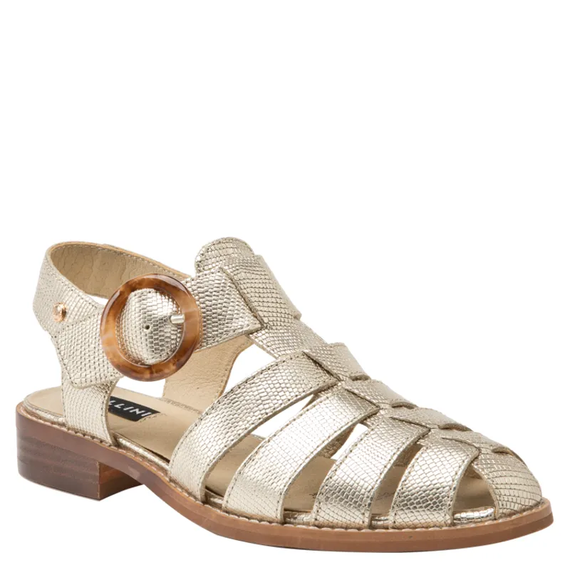 POLLINI - Sandalia Casual Mujer Dorado Pollini